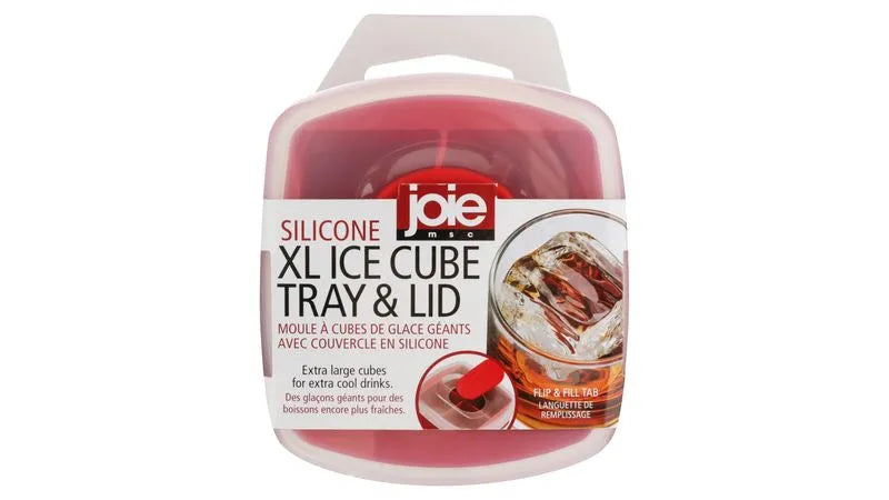 Cubeta de hielo XL silicona c/tapa rojo
