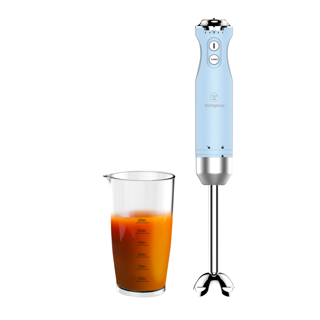 Batidora inmersión Retro celeste c/vaso