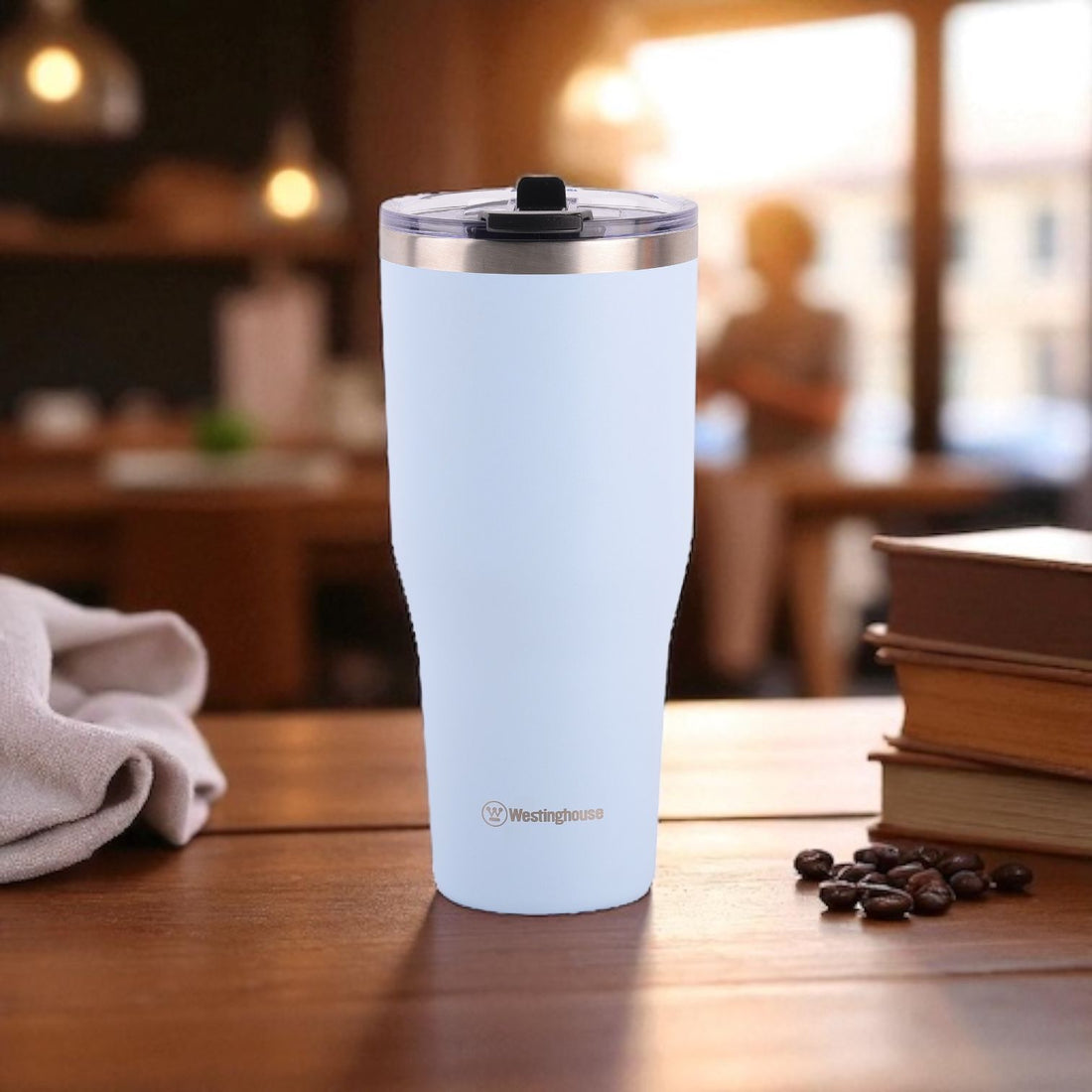 Botella Térmica doble Pared Acero Inoxidable 1184ml celeste – Mantiene Bebidas Frías y Calientes