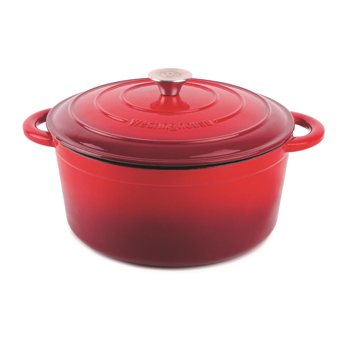 Cacerola de hierro fundido esmaltada 6 litros roja