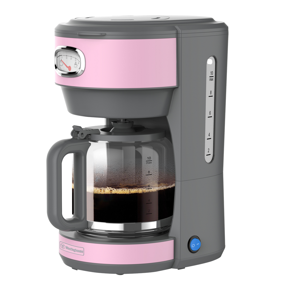 Cafetera retro rosada 1.25 ltrs