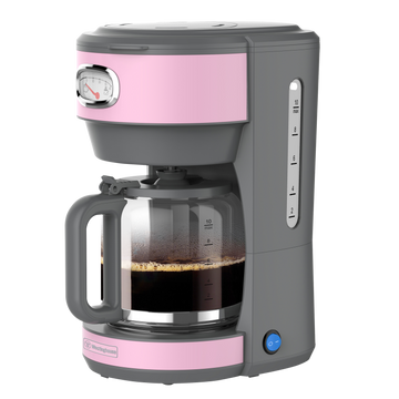 Cafetera retro rosada 1.25 ltrs