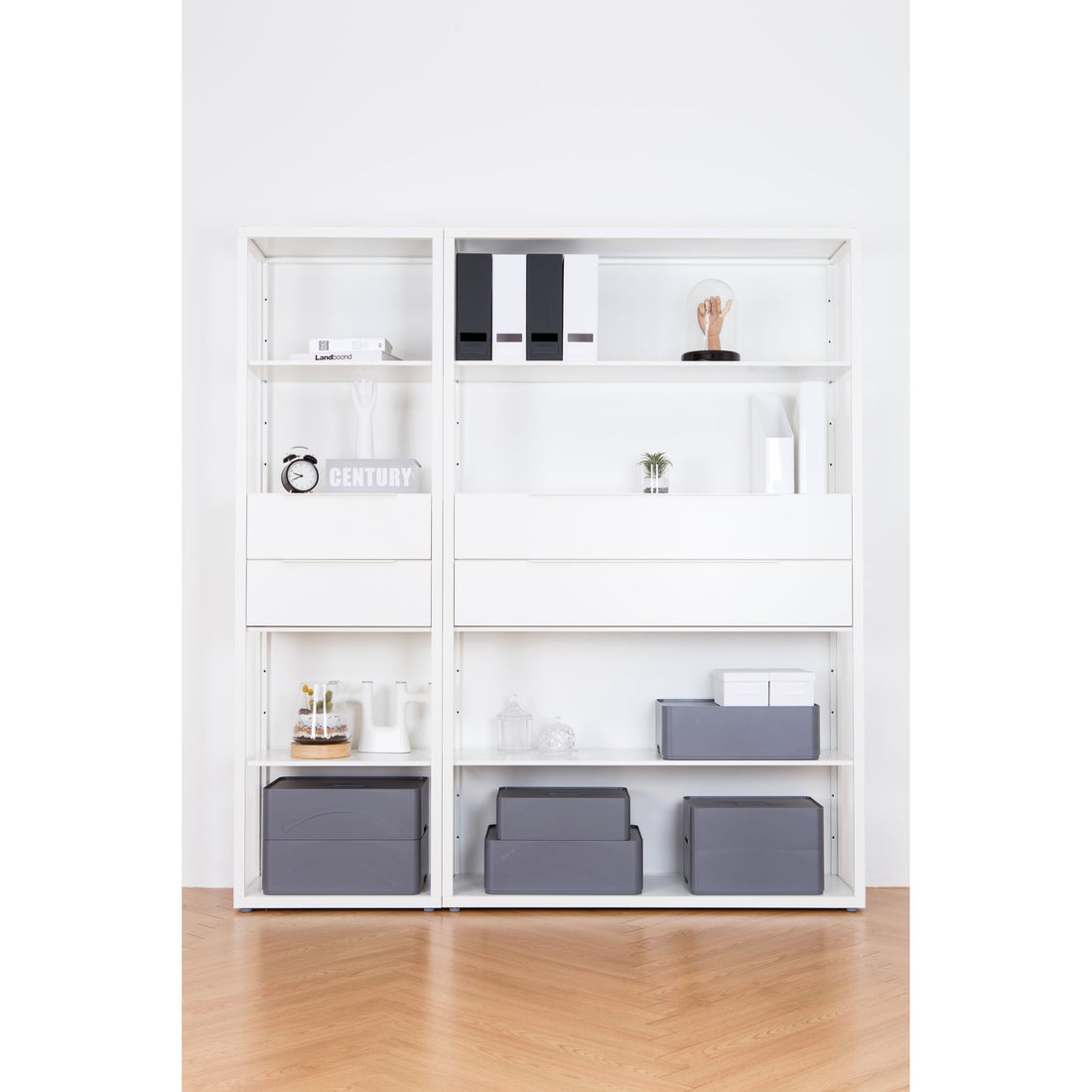 Caja organizadora Myroom Opera c/tapa L gris
