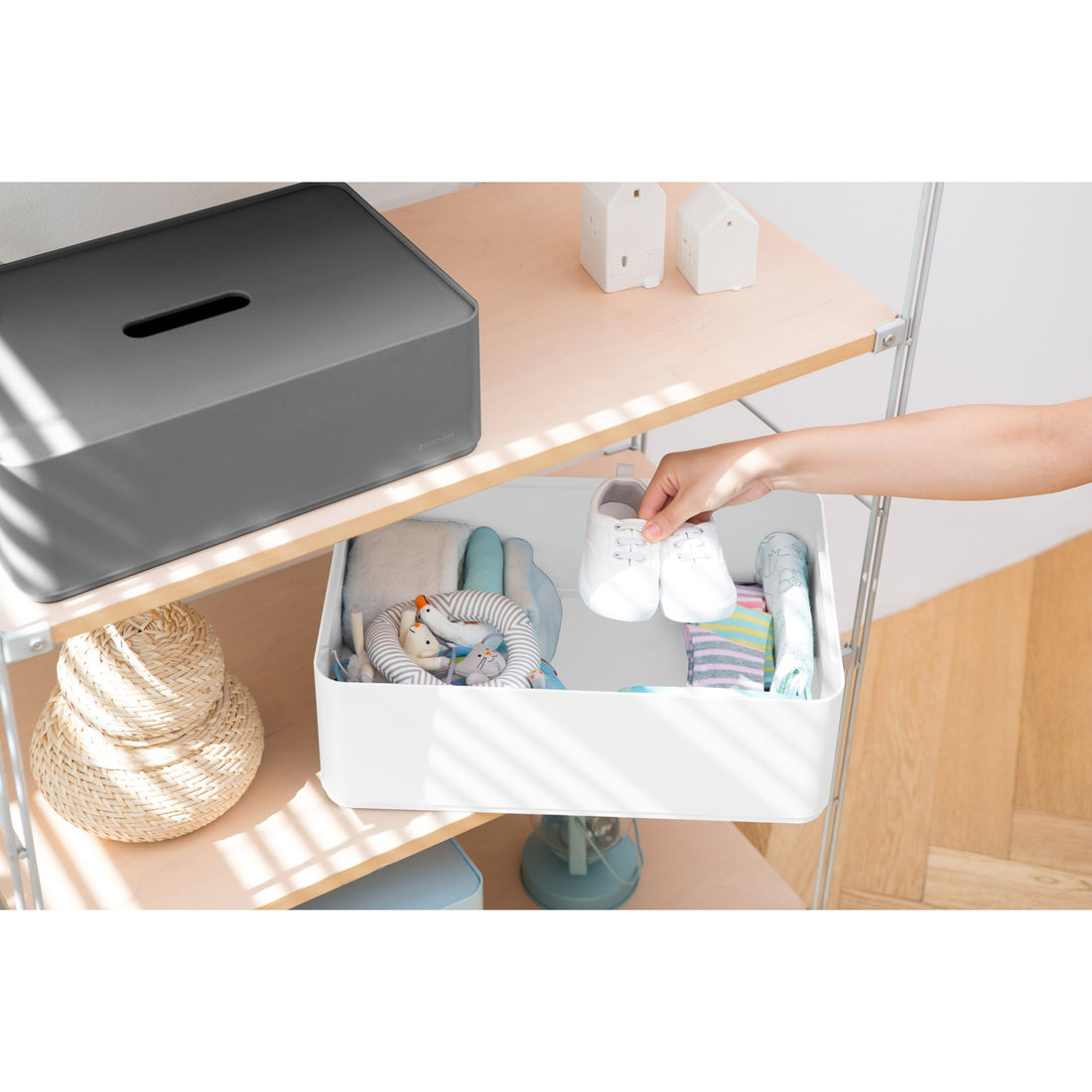 Caja organizadora Myroom Opera c/tapa L marfil
