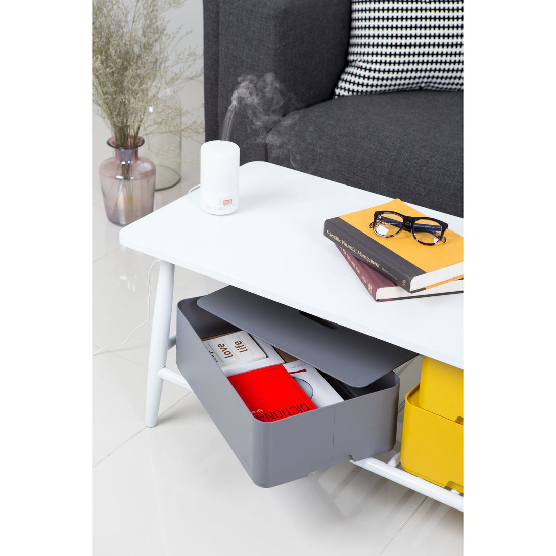 Caja organizadora Myroom Opera c/tapa M gris