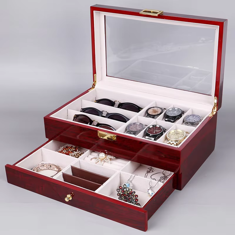 Caja organizadora relojes, lentes y joyas Premium