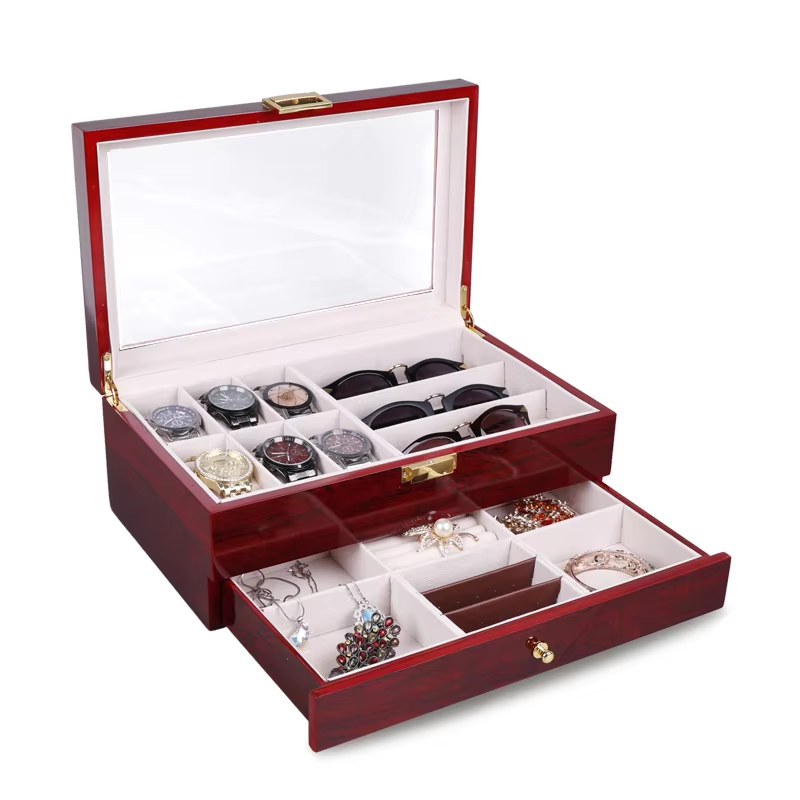 Caja organizadora relojes, lentes y joyas Premium