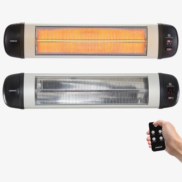 Calentador Infrarrojo de Pared 2500W con Control Remoto - 3 niveles potencia y Temporizador