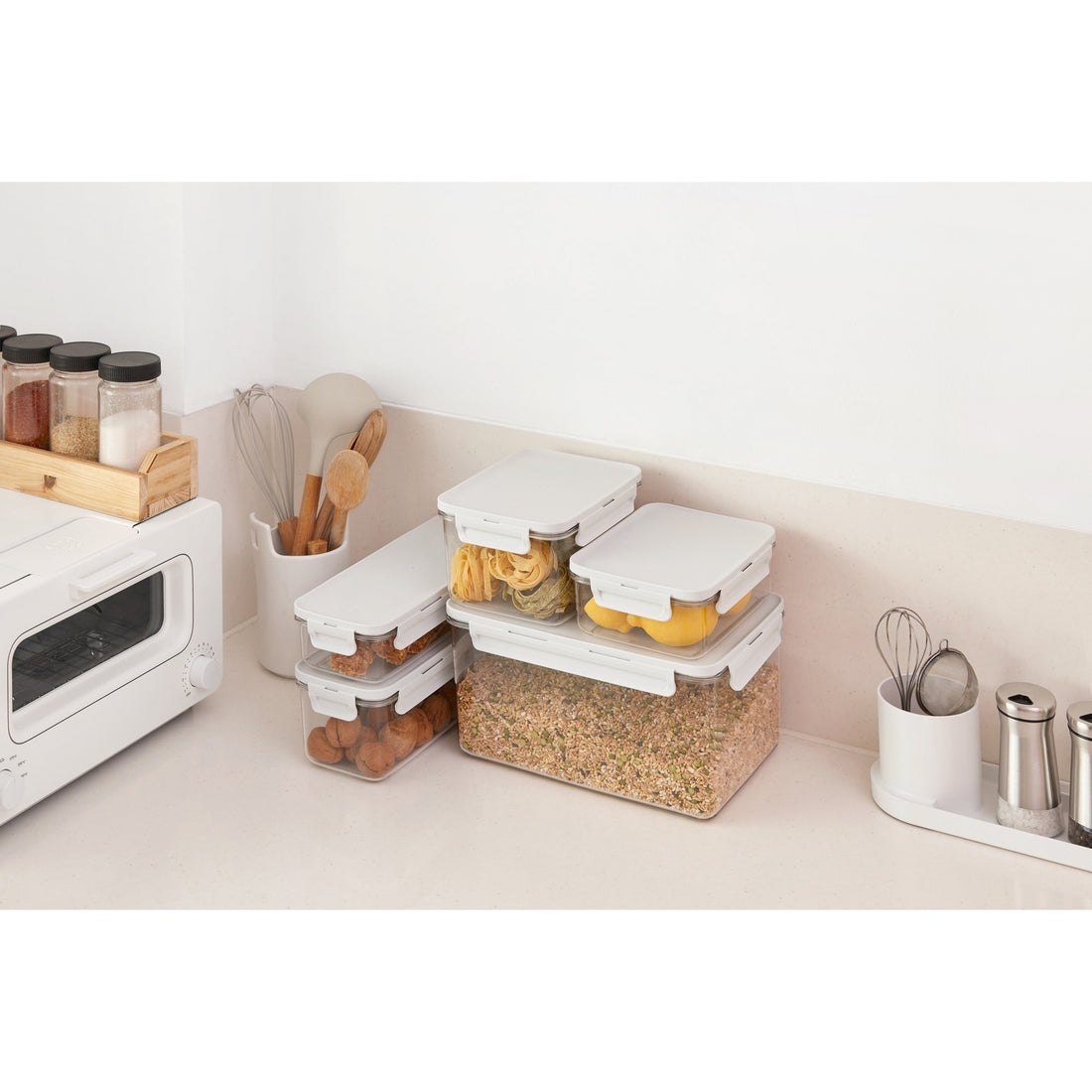 Contenedor alimentos EcoSnap 1900 ml blanco