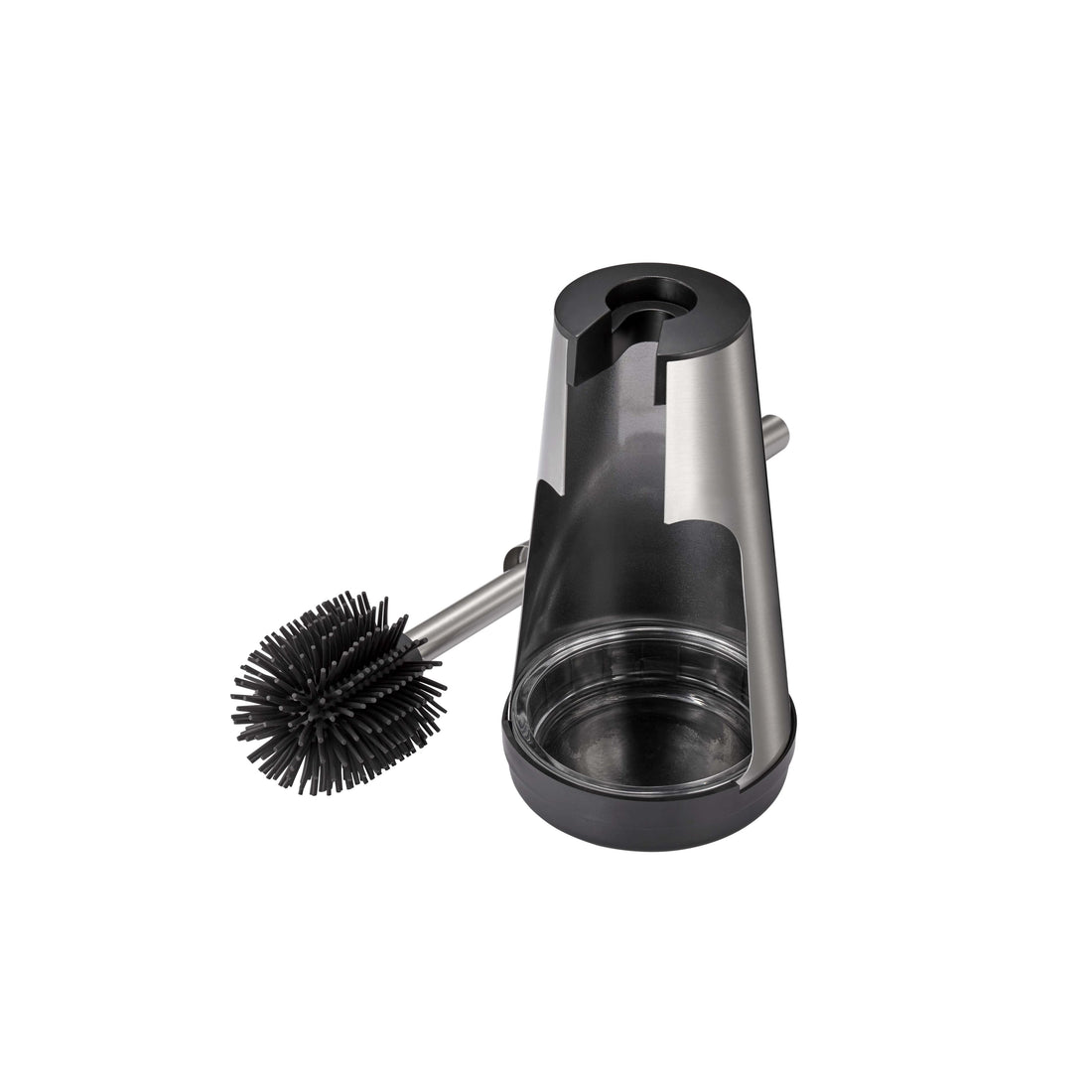 Escobilla de Baño Royal Acero Inoxidable – Cabezal de Silicona, Antihuellas y Diseño Semiabierto