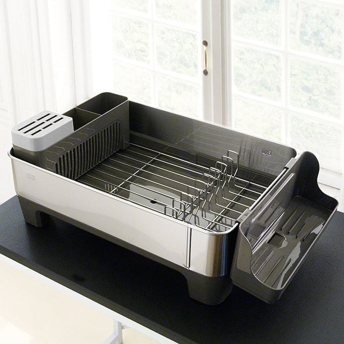 Escurridor de Platos Regal plateado Acero Inoxidable Antihuella con Drenaje 360° – Organizador Premium para Cocina