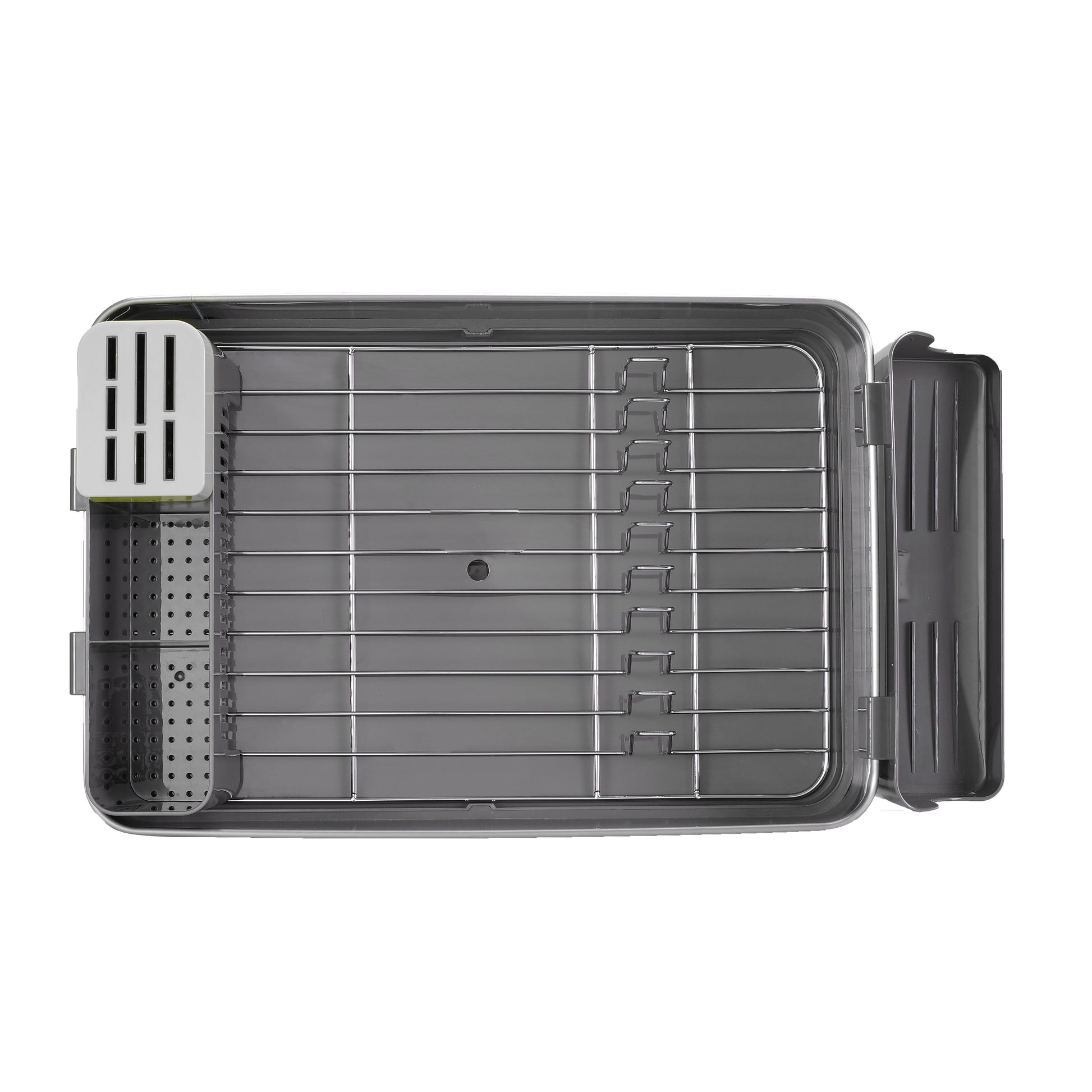 Escurridor de Platos Regal plateado Acero Inoxidable Antihuella con Drenaje 360° – Organizador Premium para Cocina