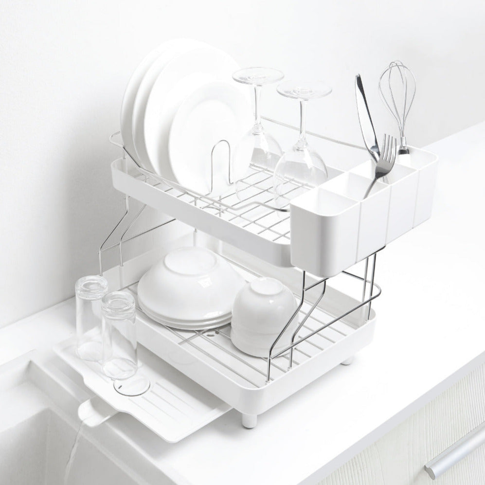 Escurridor de platos Smart Plus 2 niveles blanco