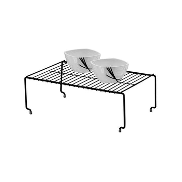 Estante apilable 44cm Organizare - negro mate