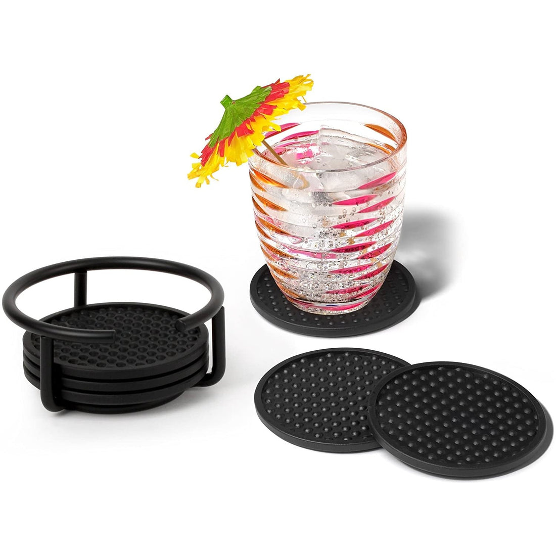 Euro set x 6 posa vasos negro