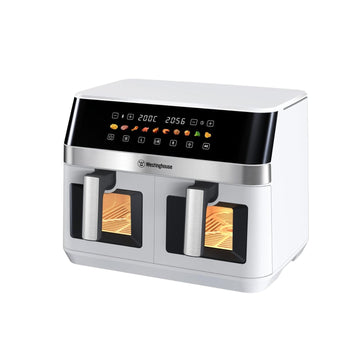 Freidora de aire dual 2 x 5.5 litros blanca