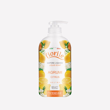Jabón Líquido Neutro Fiorile con Aroma a Cítricos 500 ml – Hecho en Italia, Energía Mediterránea para la Piel