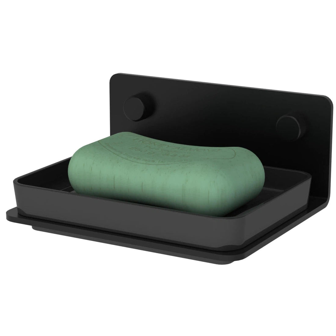Jabonera Ispirazione aluminio extraíble - negro mate