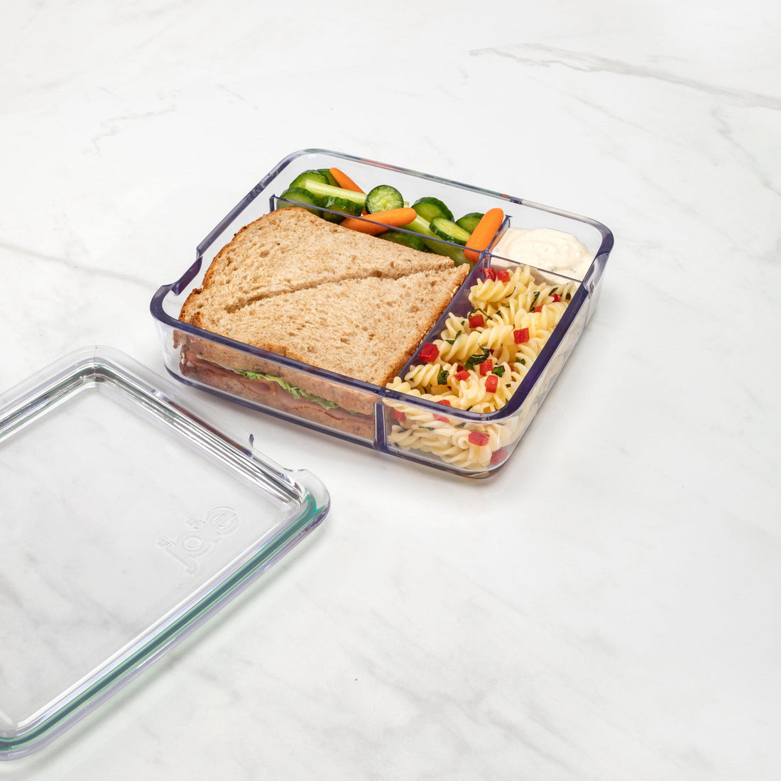 Lochera Bento tranparente azul