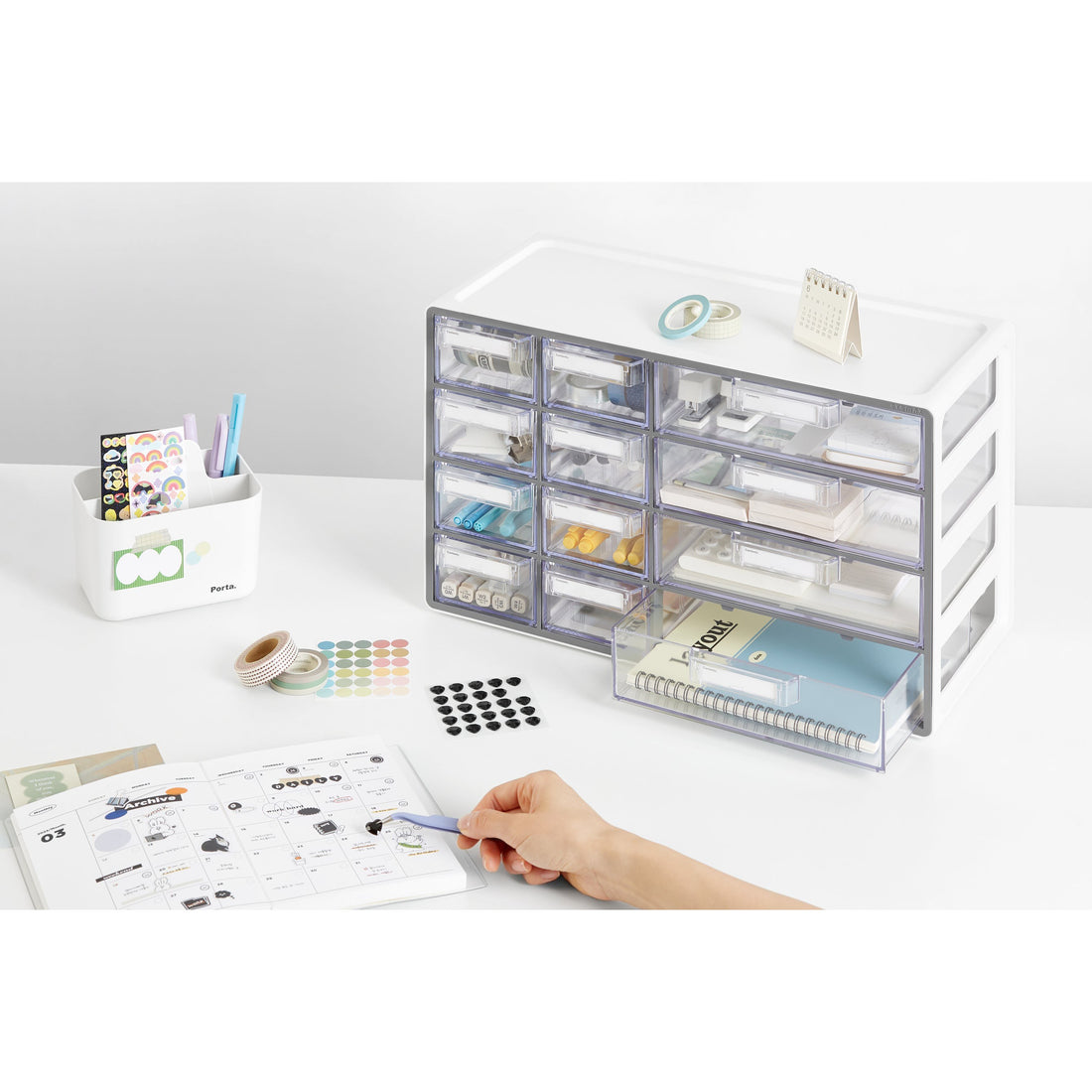 Multicajonera Up System híbrido 12 cajones gris