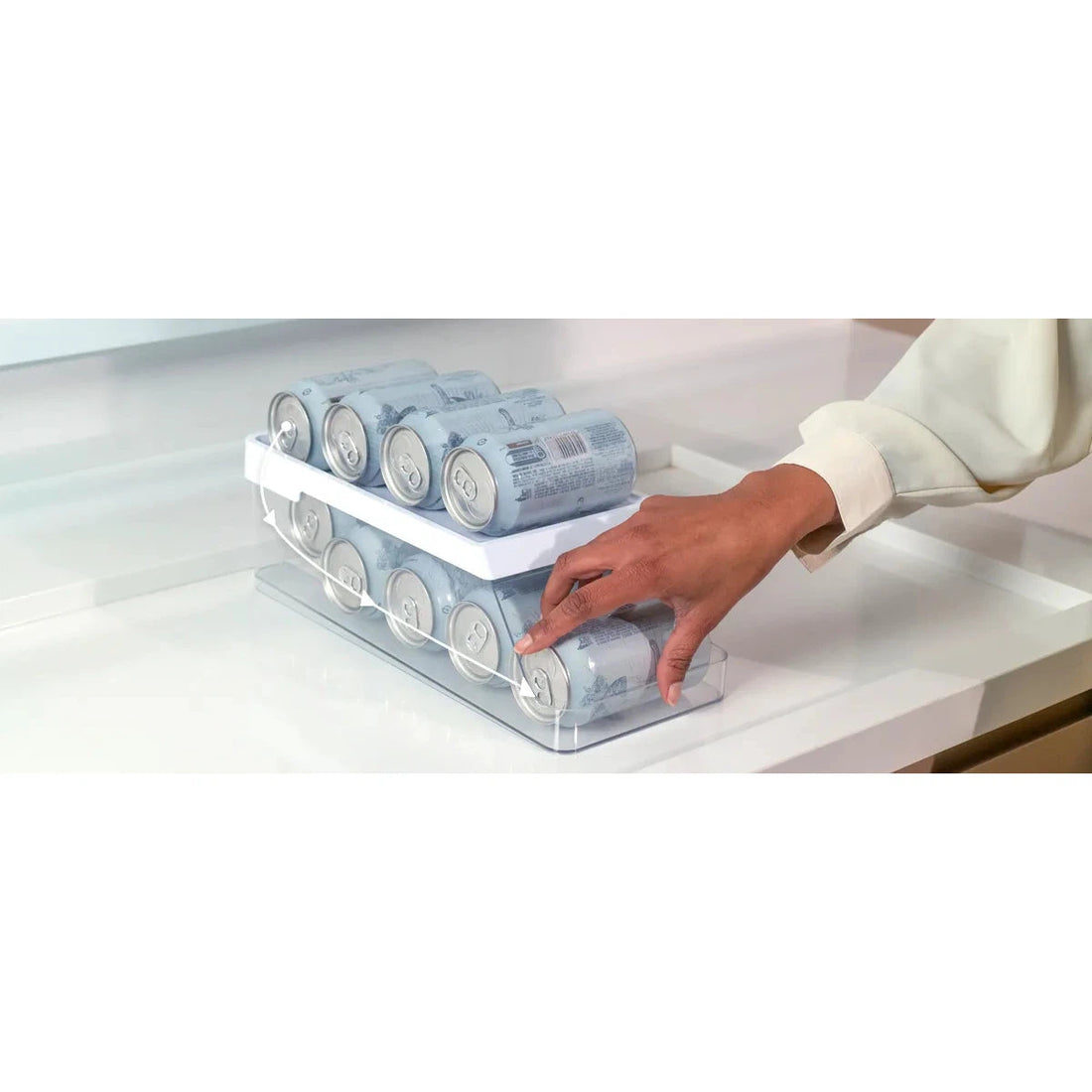 Organizador de latas clear fresh 9 unid blanco