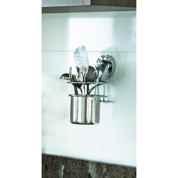 Organizador utensilios/cubiertos ventosa succión Praticita plateado