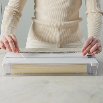 Organizador y cortador rollos doble Clear