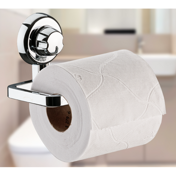 Porta papel higienico ventosa succión Praticita plateado