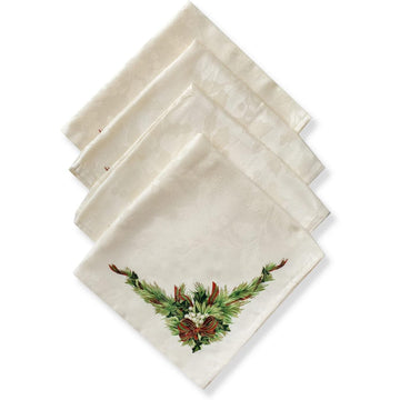Set x 4 servilletas Xmas Ribbons