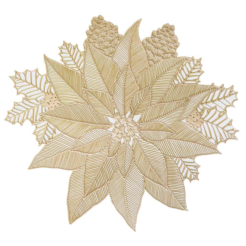 Set x 6 individuales Merry Bouquet dorado
