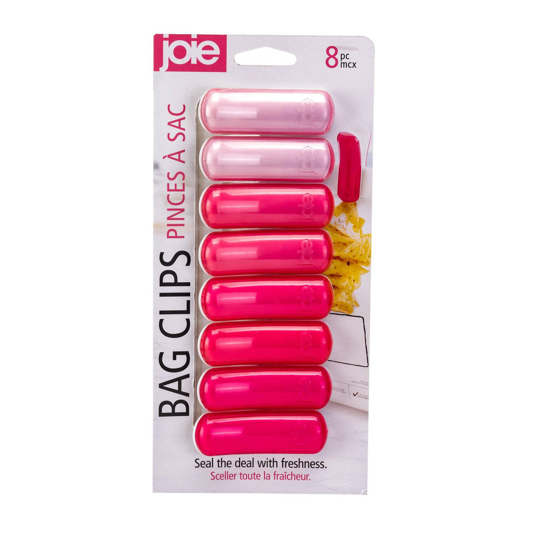 Set x 8 clips bolsas rosado