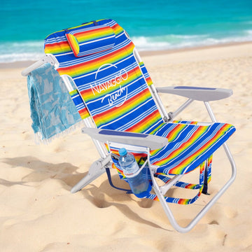 Silla playa plegable mochila 5 posiciones sunset