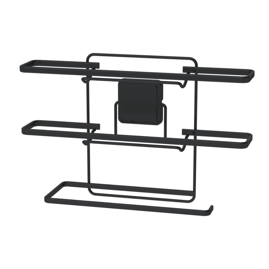 Soporte para rollo triple con adhesivo - negro
