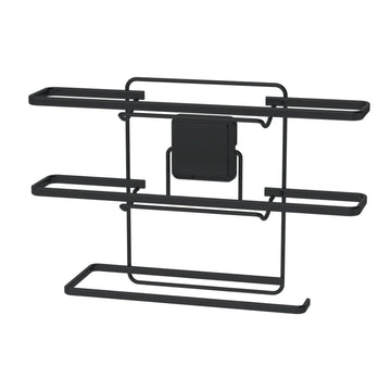 Soporte para rollo triple con adhesivo - negro