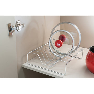 Soporte para tapas Organizare plateado