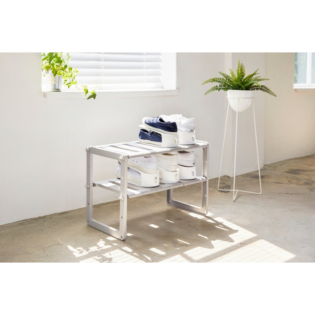 Soporte para zapatos blanco