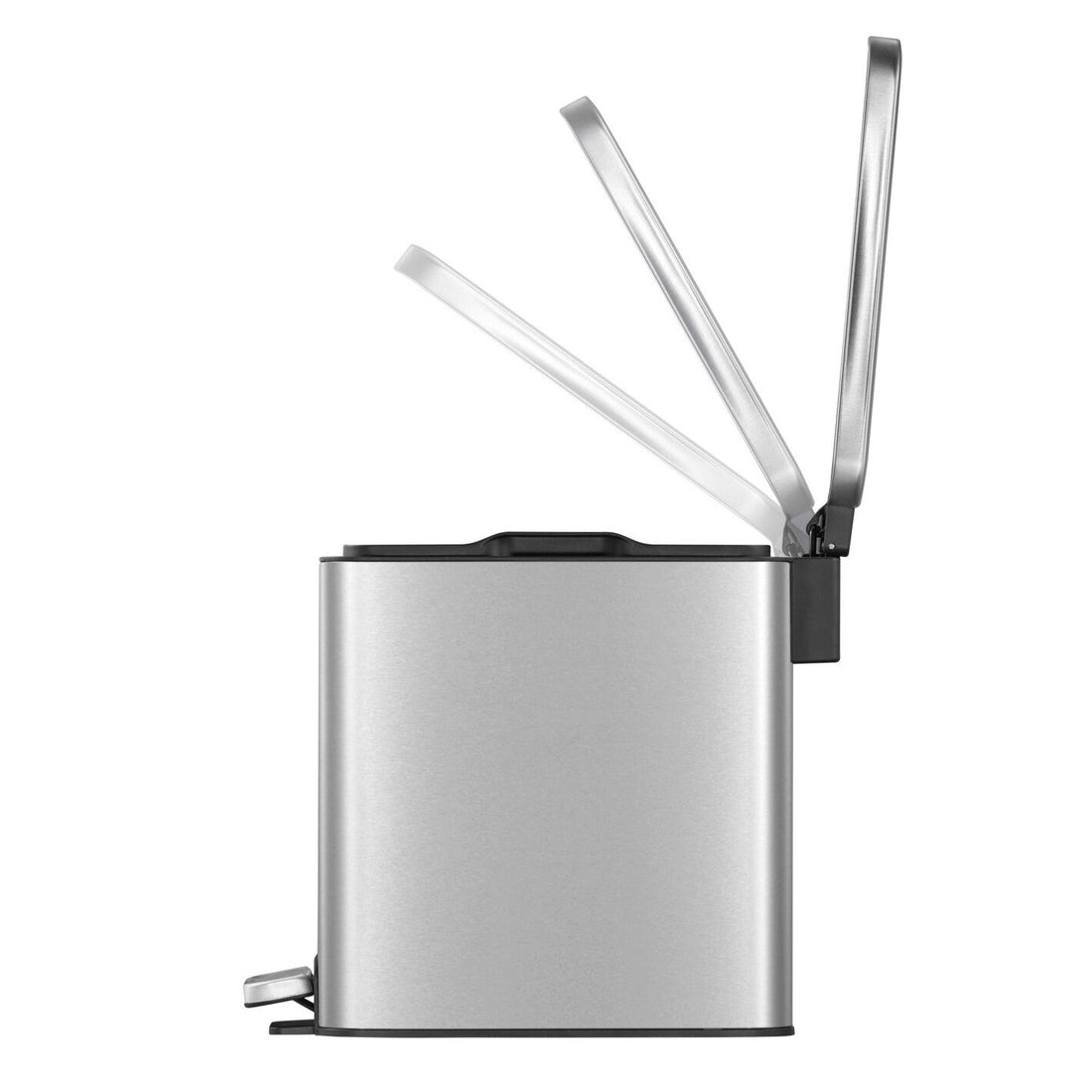 Tacho de Basura Pedal Stella Slim 10L Acero Inoxidable Plateado – Tapa Silenciosa, Diseño Vertical y Balde Interior