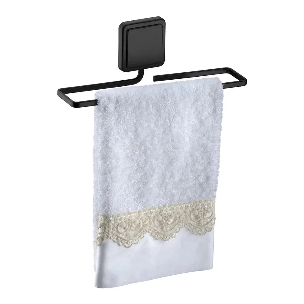 Toallero con Adhesivo - negro mate
