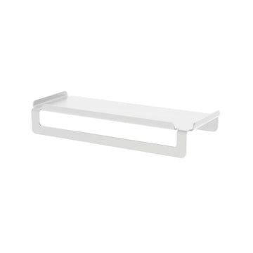Toallero con Estante 28cm Ispirazione aluminio- blanco mate