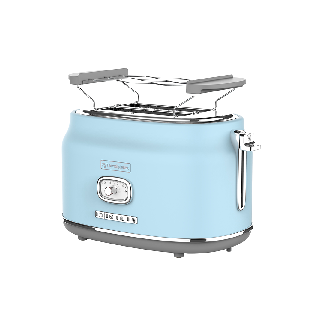 Tostadora retro 2 ranuras celeste