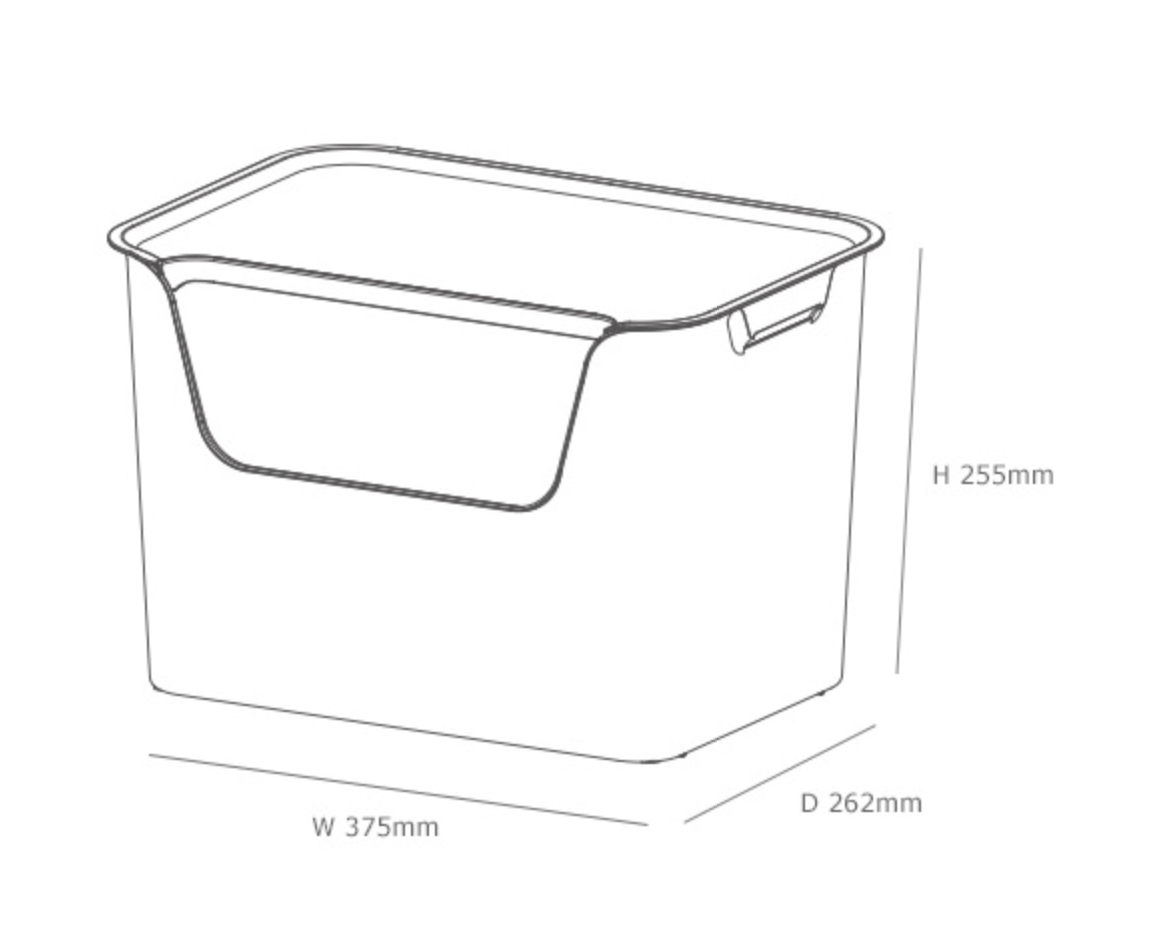 Caja organizadora Living box L 18 litros marfil