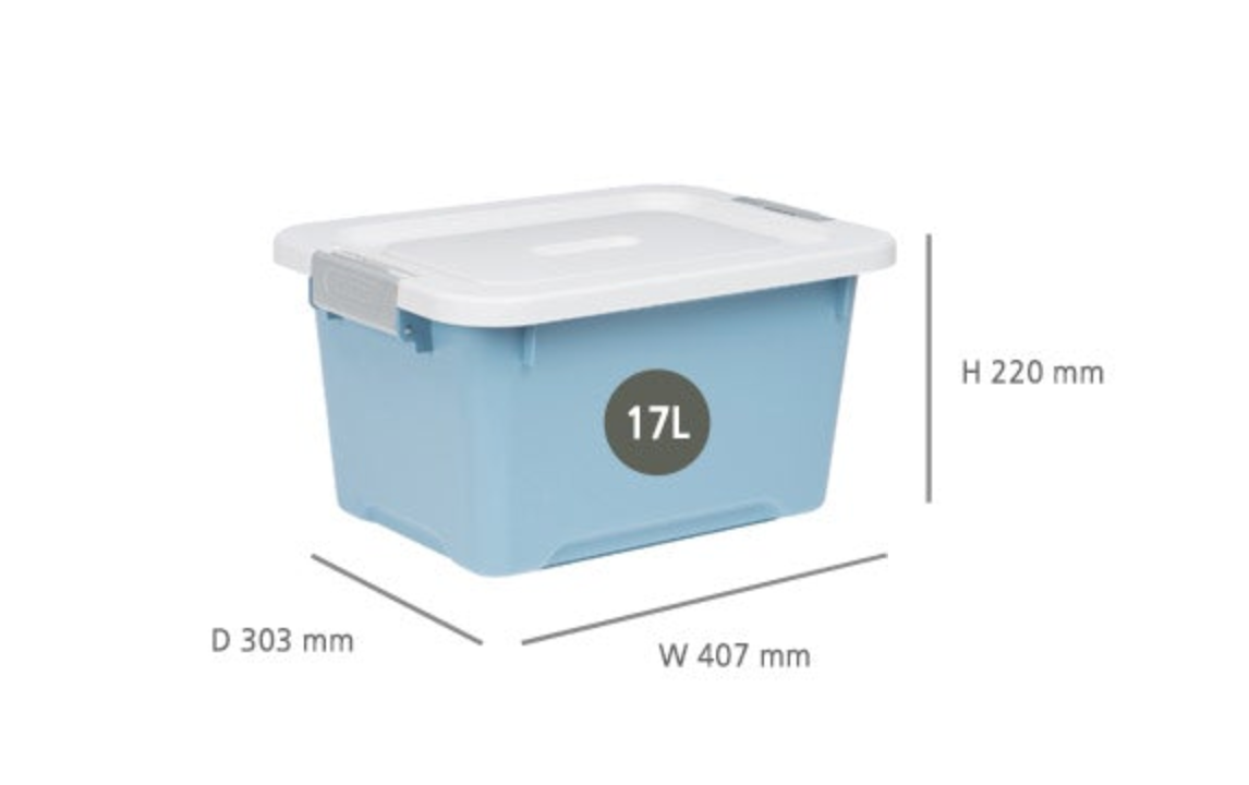 Caja organizadora Prime living box 17 litros gris