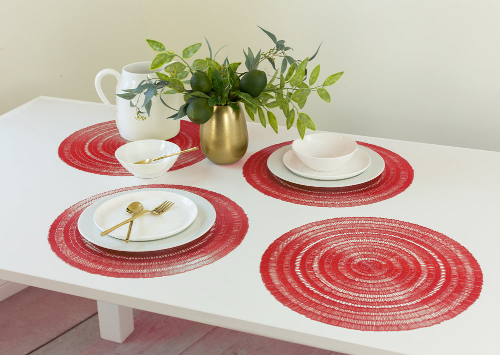 Set x 6 individuales Audley rojo