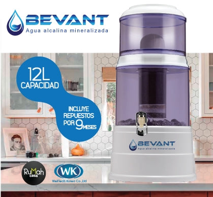 Bevant sistema purificador de agua 12 ltrs