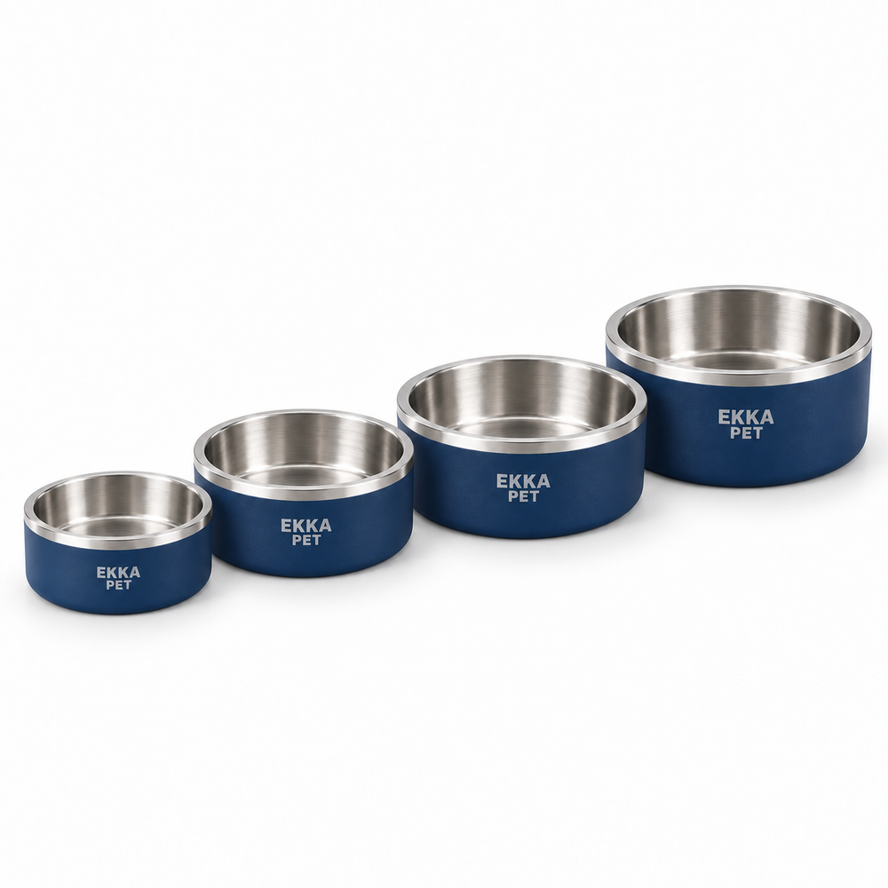 Bowl para mascotas de acero inoxidable azul
