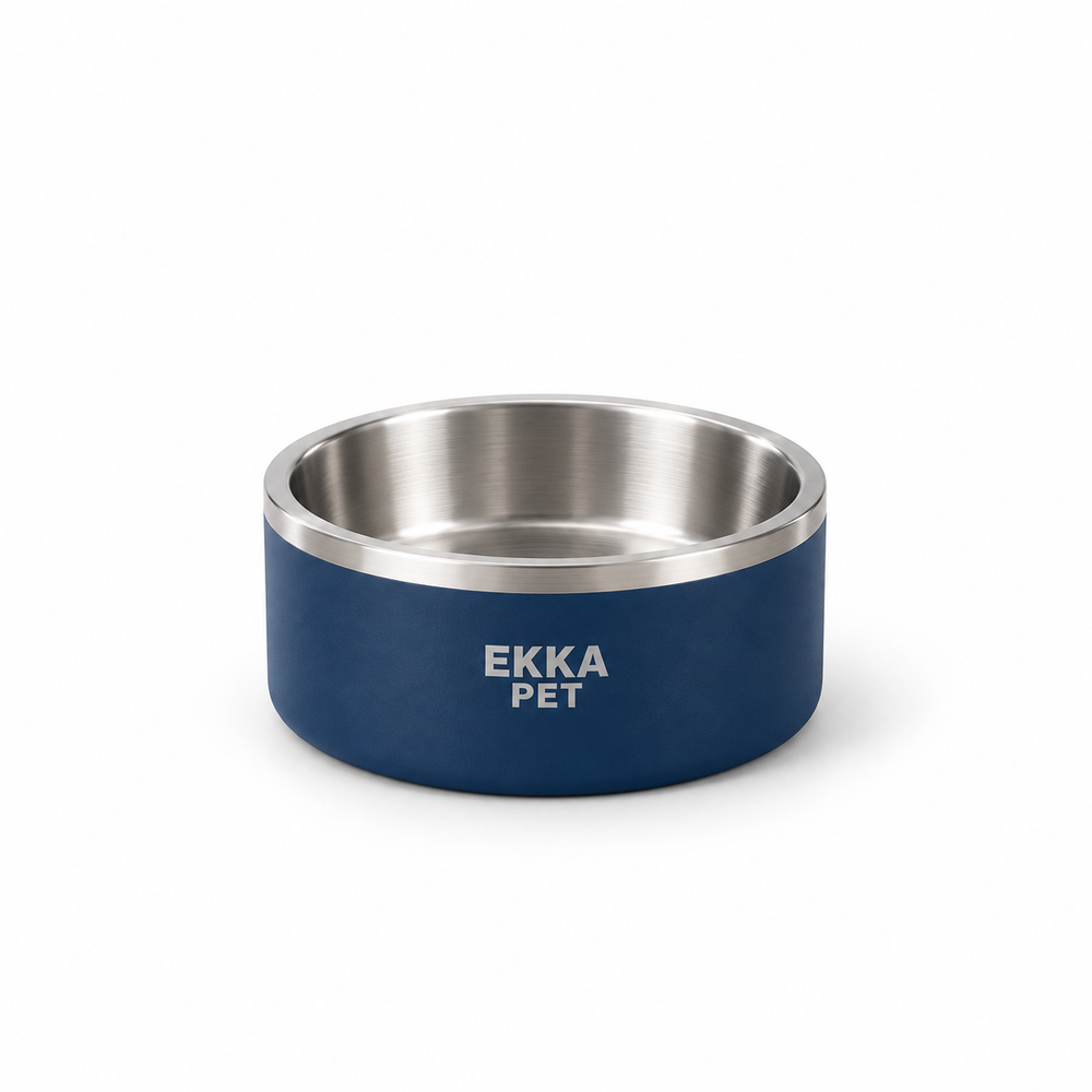 Bowl para mascotas de acero inoxidable azul