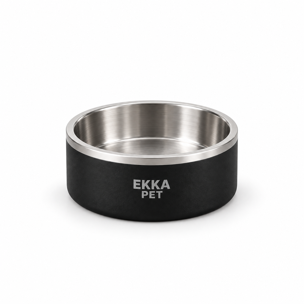 Bowl para mascotas de acero inoxidable negro