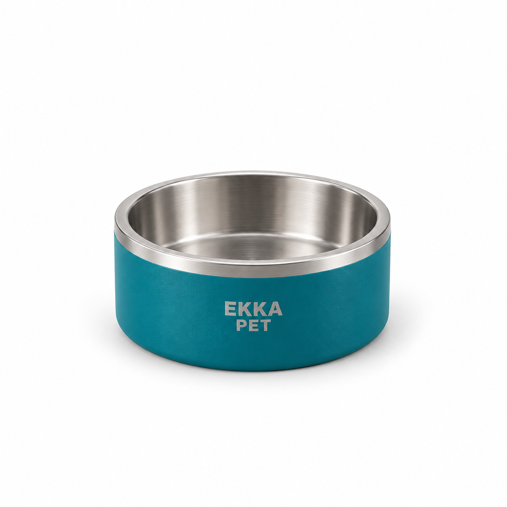 Bowl para mascotas de acero inoxidable verde azulado