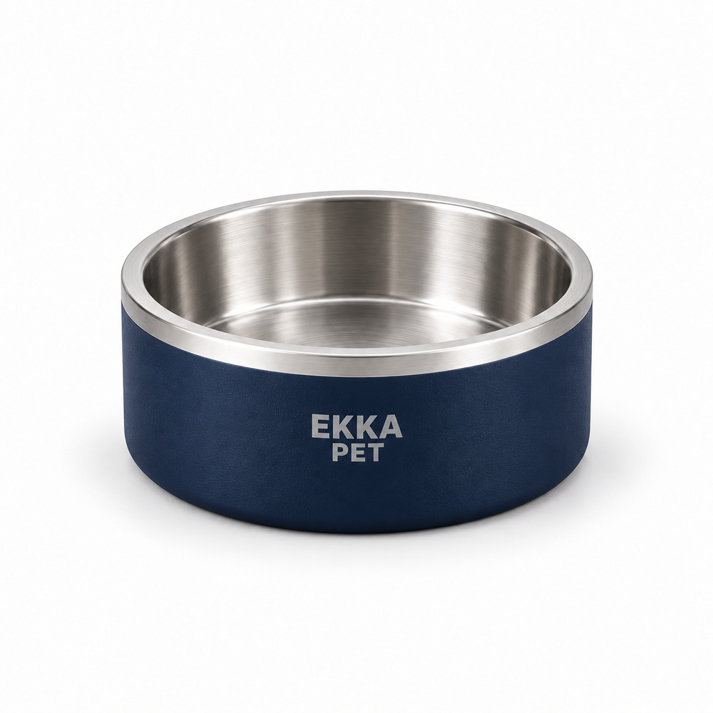 Bowl para mascotas de acero inoxidable azul