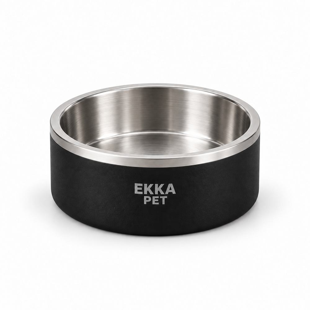 Bowl para mascotas de acero inoxidable negro